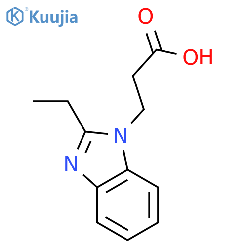 3-(2-ethyl-1H-1,3-benzodiazol-1-yl)propanoic acid structure
