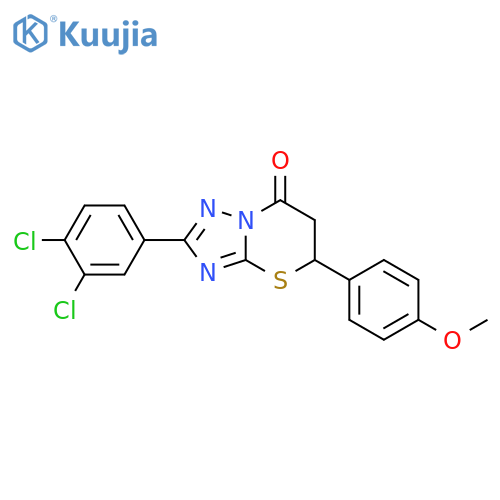 2-(3,4-dichlorophenyl)-5-(4-methoxyphenyl)-5H,6H,7H-1,2,4triazolo3,2-b1,3thiazin-7-one structure