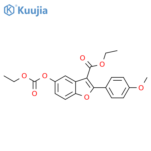 ethyl 5-(ethoxycarbonyl)oxy-2-(4-methoxyphenyl)-1-benzofuran-3-carboxylate structure