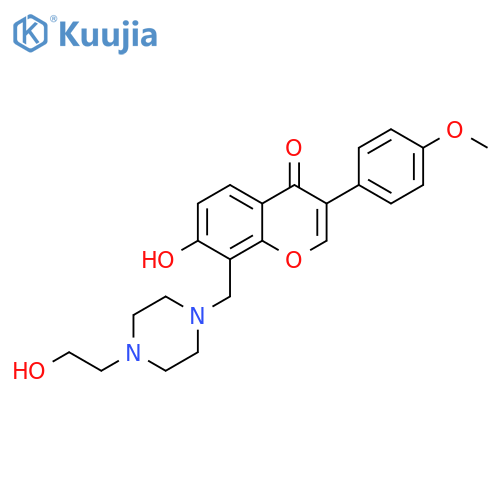 7-hydroxy-8-[[4-(2-hydroxyethyl)piperazin-1-yl]methyl]-3-(4-methoxyphenyl)chromen-4-one structure