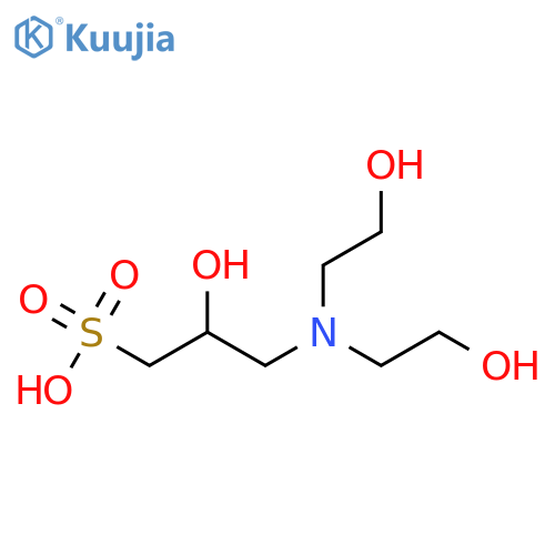 3-[N,N-Bis(2-hydroxyethyl)amino]-2-hydroxy-1-propanesulfonic acid structure