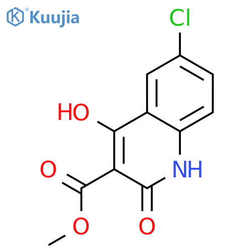 Methyl 6-chloro-4-hydroxy-2-oxo-1,2-dihydroquinoline-3-carboxylate structure