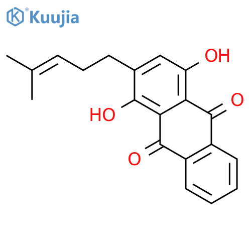 9,10-ANTHRACENEDIONE, 1,4-DIHYDROXY-2-(4-METHYL-3-PENTENYL)- structure