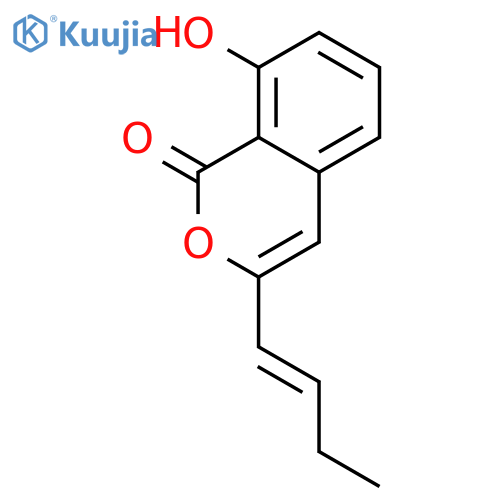 1H-2-Benzopyran-1-one, 3-(1E)-1-butenyl-8-hydroxy- structure