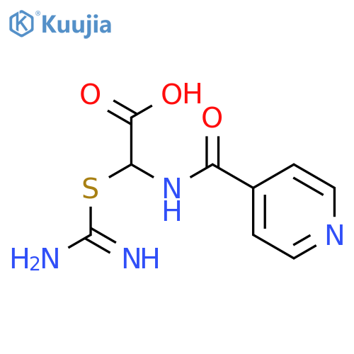 Acetic acid,[(aminoiminomethyl)thio][(4-pyridinylcarbonyl)amino]- (9CI) structure