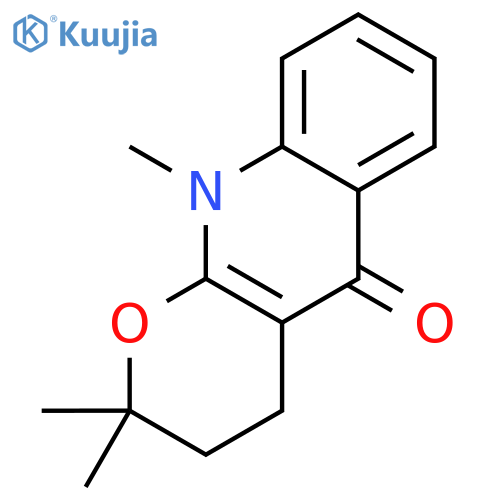 5H-Pyrano[2,3-b]quinolin-5-one, 2,3,4,10-tetrahydro-2,2,10-trimethyl- structure