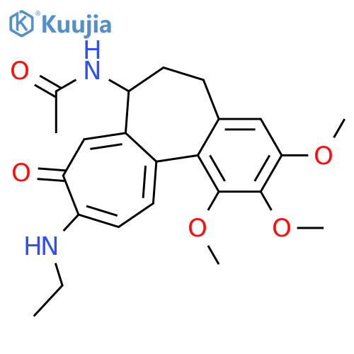 Acetamide,N-[8-(ethylamino)-5,9,11,12-tetrahydro-2,3,4-trimethoxy-9-oxobenzo[b]heptalen-11-yl]- structure