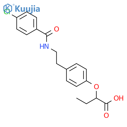 Butanoic acid,2-[4-[2-[(4-chlorobenzoyl)amino]ethyl]phenoxy]- structure