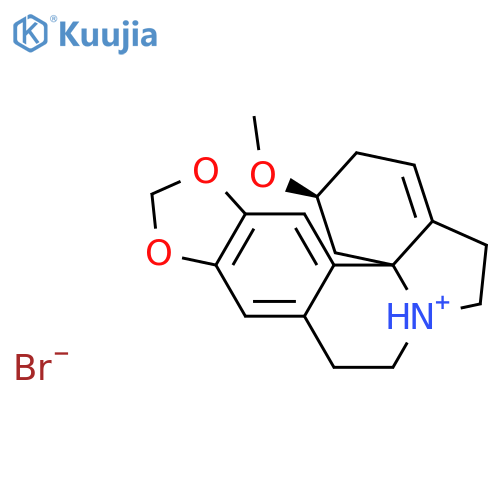 Erythrinan,1,6-didehydro-3-methoxy-15,16-[methylenebis(oxy)]-, hydrobromide, (3b)- (9CI) structure