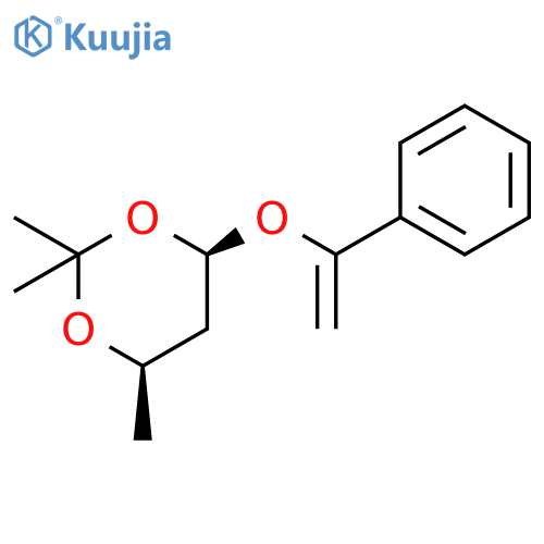 1,3-Dioxane, 2,2,4-trimethyl-6-[(1-phenylethenyl)oxy]-, (4R,6R)-rel- structure