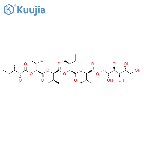 D-Mannitol, 1-[(2R,5R,8R,11R,14R,15S)-14-hydroxy-15-methyl-2,5,8,11-tetrakis[(1S)-1-methylpropyl]-4,7,10,13-tetraoxo-3,6,9,12-tetraoxaheptadecanoate] structure