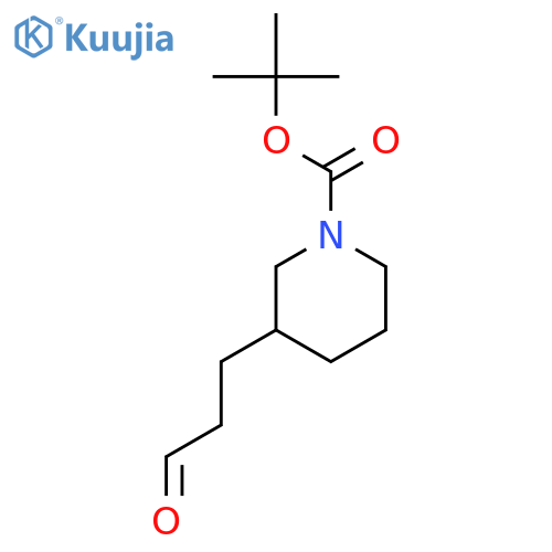 tert-butyl 3-(3-oxopropyl)piperidine-1-carboxylate structure