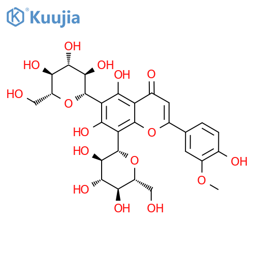 5,7-Dihydroxy-2-(4-hydroxy-3-methoxyphenyl)-6,8-bis[(2S,3R,4R,5S,6R)-3,4,5-trihydroxy-6-(hydroxymethyl)oxan-2-yl]chromen-4-one structure