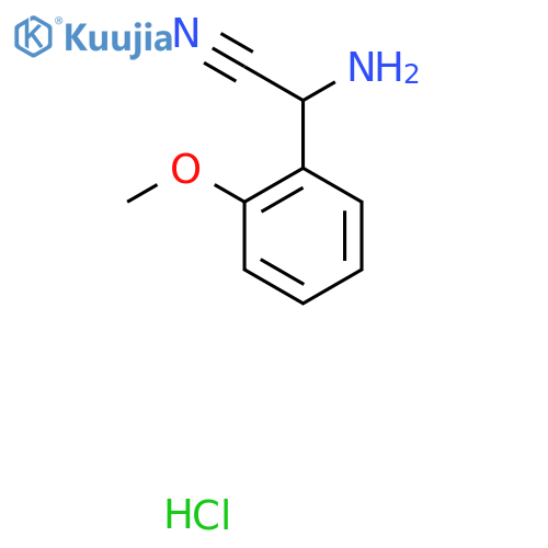 2-Amino-2-(2-methoxyphenyl)acetonitrile hydrochloride structure