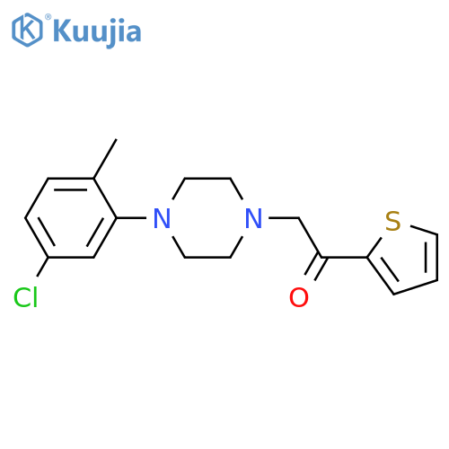 1-[4-(5-chloro-2-methylphenyl)piperazin-1-yl]-2-thiophen-2-ylethanone structure