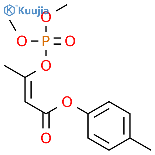2-Butenoic acid,3-[(dimethoxyphosphinyl)oxy]-, 4-methylphenyl ester structure