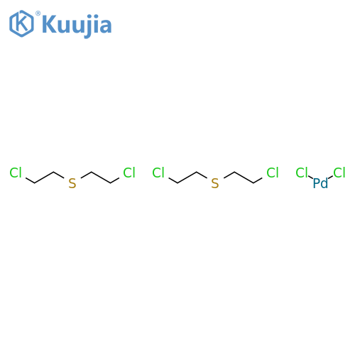 Palladium,dichlorobis[1,1'-thiobis[2-chloroethane]]- (9CI) structure