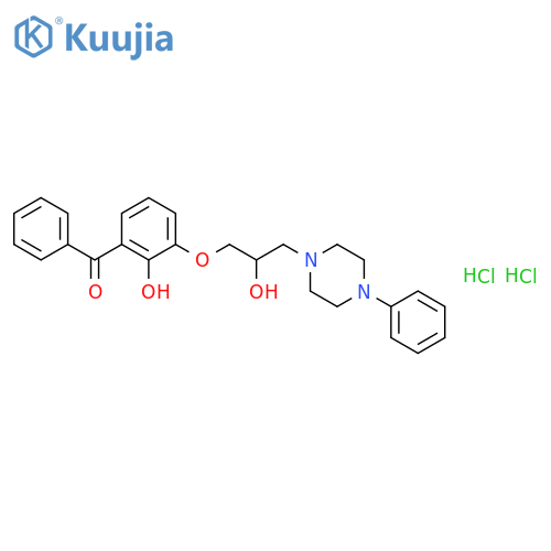 Methanone,[4-[2-hydroxy-3-(4-phenyl-1-piperazinyl)propoxy]phenyl]phenyl-, dihydrochloride(9CI) structure