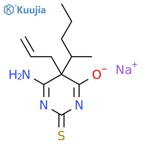 4(3H)-Pyrimidinone,6-amino-2,5-dihydro-5-(1-methylbutyl)-5-(2-propen-1-yl)-2-thioxo-, sodium salt(1:1) structure