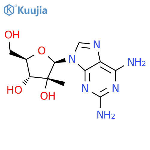 2,6-Diamino-9-(2-c-methyl-beta-d-ribofuranosyl)-9h-purine structure