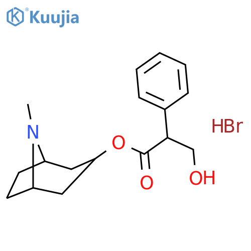 Benzeneacetic acid, a-(hydroxymethyl)-,(3-endo)-8-methyl-8-azabicyclo[3.2.1]oct-3-yl ester, hydrobromide (1:1) structure