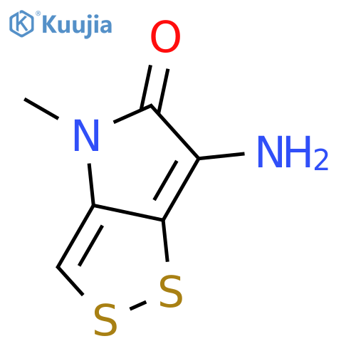 1,2-Dithiolo[4,3-b]pyrrol-5(4H)-one,6-amino-4-methyl- structure