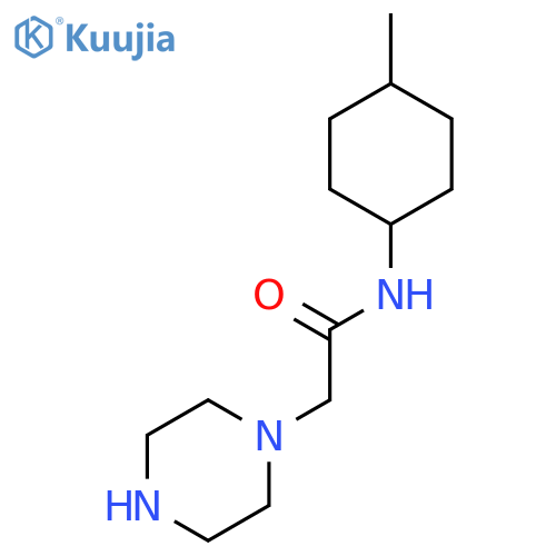 N-(4-methylcyclohexyl)-2-(piperazin-1-yl)acetamide structure