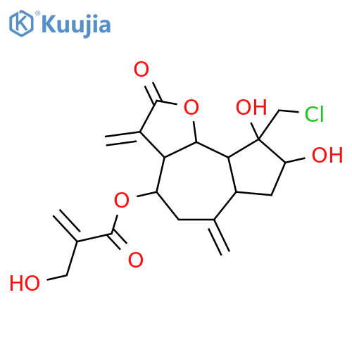 2-Propenoic acid,2-(hydroxymethyl)-,(3aR,4S,6aR,8S,9S,9aS,9bS)-9-(chloromethyl)dodecahydro-8,9-dihydroxy-3,6-bis(methylene)-2-oxoazuleno[4,5-b]furan-4-ylester structure