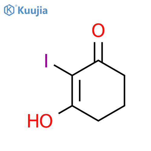 3-hydroxy-2-iodocyclohex-2-en-1-one structure