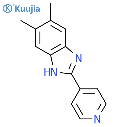 5,6-Dimethyl-2-(pyridin-4-yl)-1H-benzoDimidazole structure