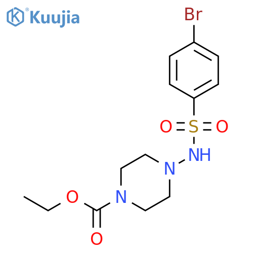 Ethyl 4-(4-bromophenylsulfonamido)piperazine-1-carboxylate structure