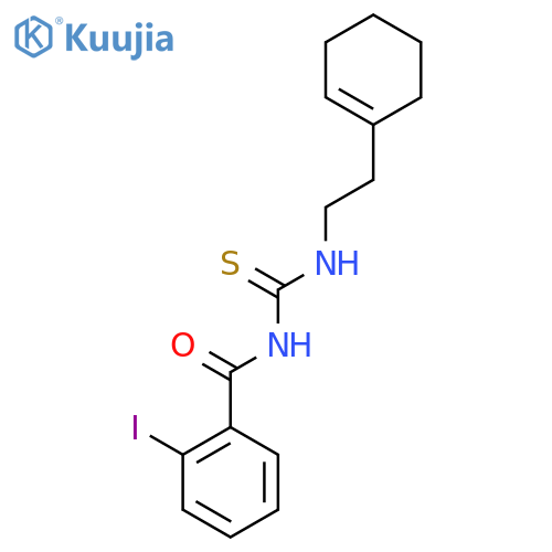 1-2-(cyclohex-1-en-1-yl)ethyl-3-(2-iodobenzoyl)thiourea structure