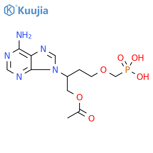 Phosphonic acid,[[4-(acetyloxy)-3-(6-amino-9H-purin-9-yl)butoxy]methyl]- structure