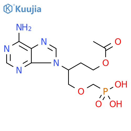 Phosphonic acid,[[4-(acetyloxy)-2-(6-amino-9H-purin-9-yl)butoxy]methyl]- structure