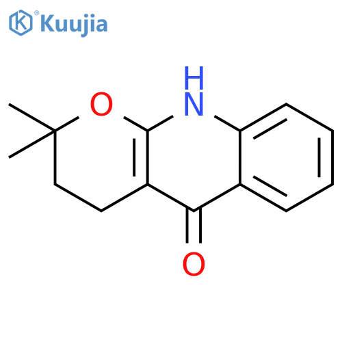 5H-Pyrano[2,3-b]quinolin-5-one,2,3,4,10-tetrahydro-2,2-dimethyl- structure