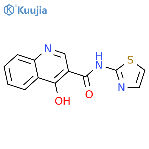 4-hydroxy-N-(1,3-thiazol-2-yl)quinoline-3-carboxamide structure