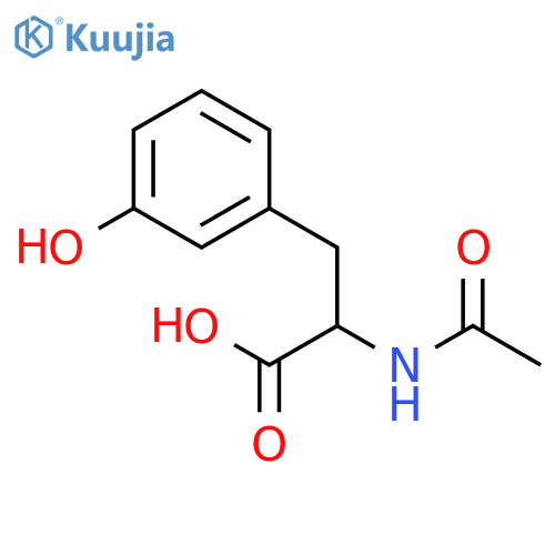 (2S)-2-acetamido-3-(3-hydroxyphenyl)propanoic acid structure