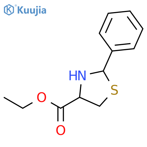 4-Thiazolidinecarboxylic acid, 2-phenyl-, ethyl ester structure