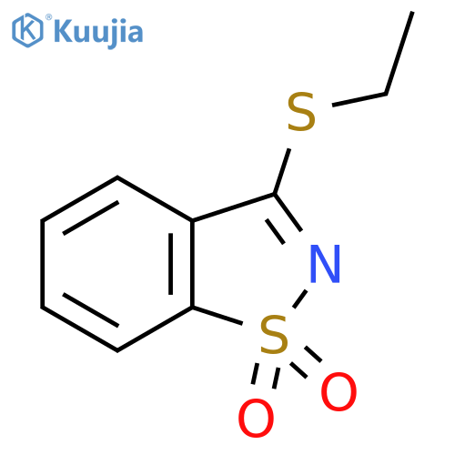 1,2-Benzisothiazole, 3-(ethylthio)-, 1,1-dioxide structure
