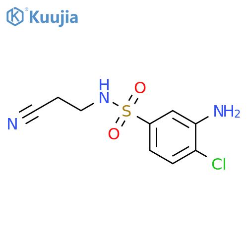 S-(3-Amino-4-chlorophenyl)-2-cyanoethane-1-sulfonamido structure