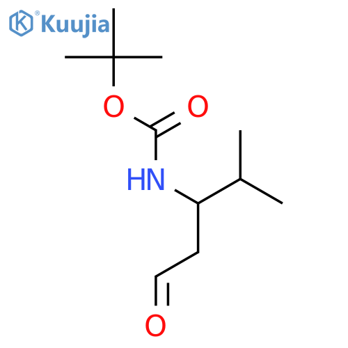 Tert-butyl (4-methyl-1-oxopentan-3-yl)carbamate structure