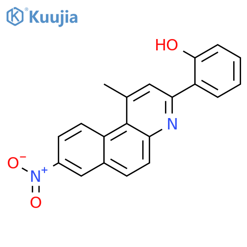 Phenol, 2-(1-methyl-8-nitrobenzo[f]quinolin-3-yl)- structure