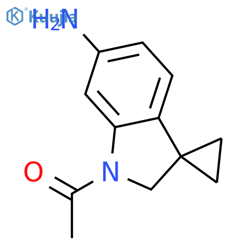 1-(6'-aminospiro[cyclopropane-1,3'-indoline]-1'-yl)ethanone structure