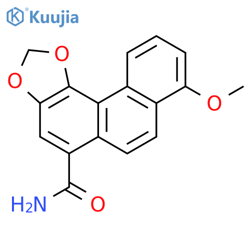 Phenanthro[4,3-d]-1,3-dioxole-5-carboxamide,8-methoxy- structure