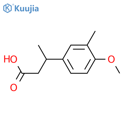 3-(4-methoxy-3-methylphenyl)butanoic acid structure