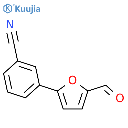 3-(5-formylfuran-2-yl)benzonitrile structure