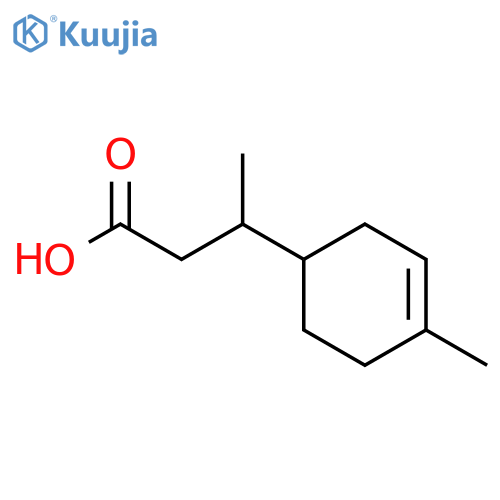 3-(4-methylcyclohex-3-en-1-yl)butanoic acid structure