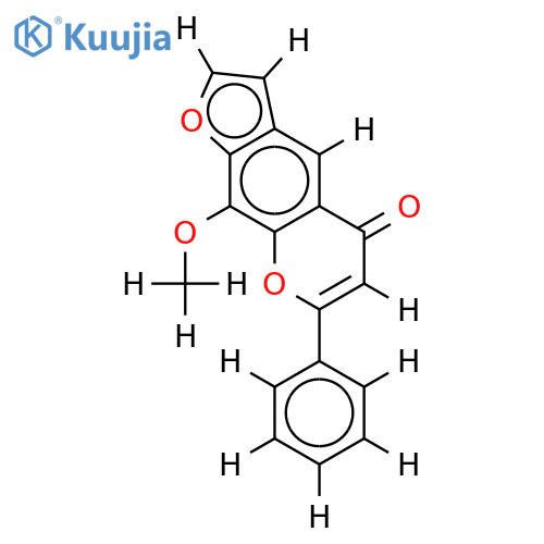 8-Methoxy-furano-(3''.2''.6.7)-flavon structure