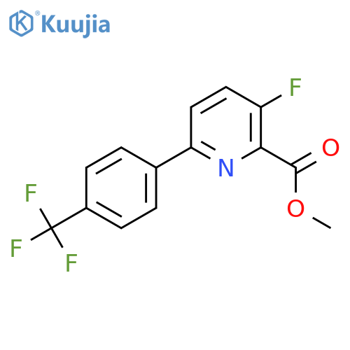 2-Pyridinecarboxylic acid, 3-fluoro-6-[4-(trifluoromethyl)phenyl]-, methyl ester structure