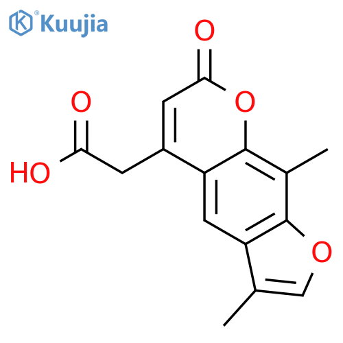 7H-Furo[3,2-g][1]benzopyran-5-acetic acid, 3,9-dimethyl-7-oxo- structure